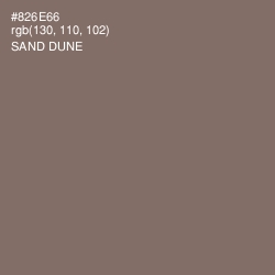 #826E66 - Sand Dune Color Image